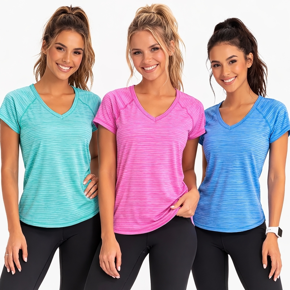 3 Ideology RapidDry V-Neck Workout Tops NWT Athletic Bundle